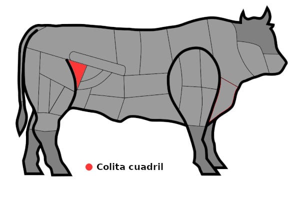 ubicación de colita cuadril