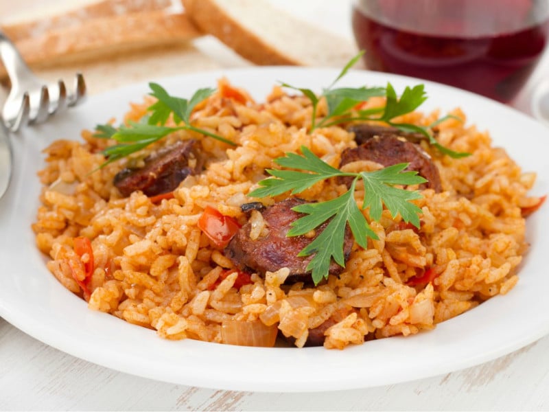 Arroz con chorizos