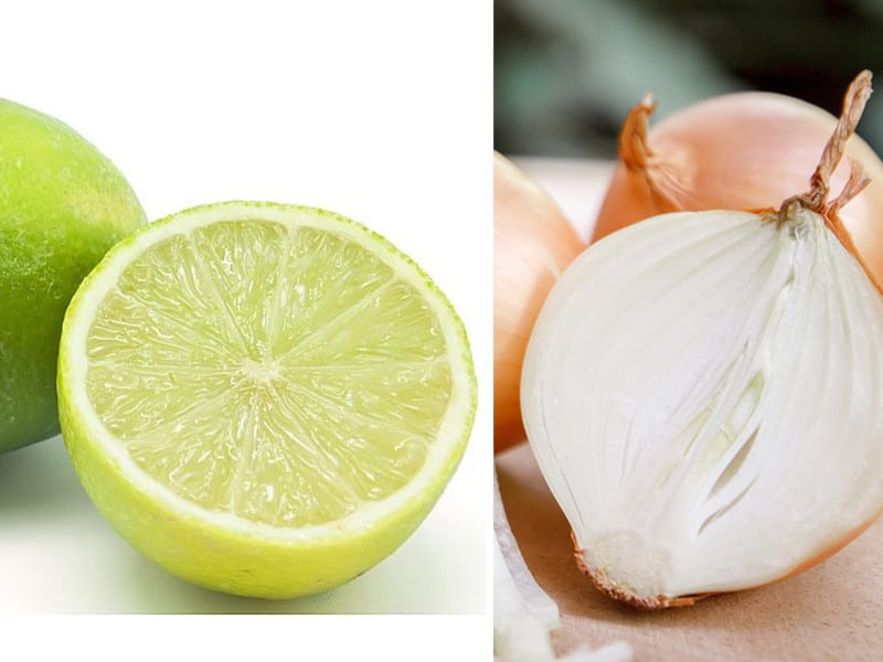 Cebolla y limón para limpiar parrilla